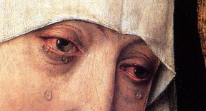 eyes crying Our Lady of Sorrows